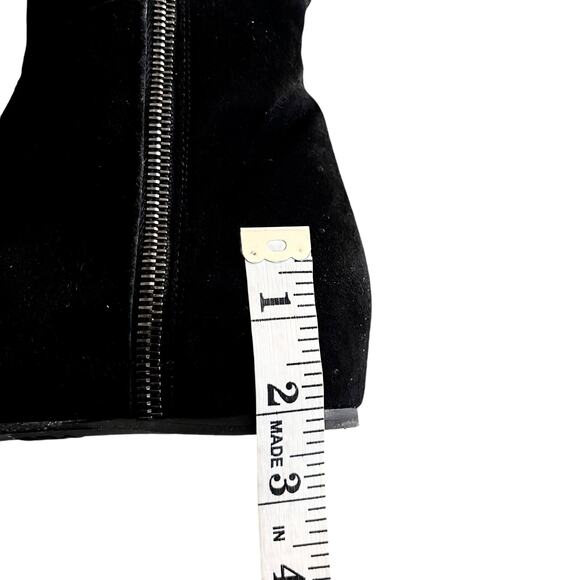 Stuart Weitzman Black Suede Hidden Wedge Below Knee Tall Boots Size 5.5M - Picture 13 of 13